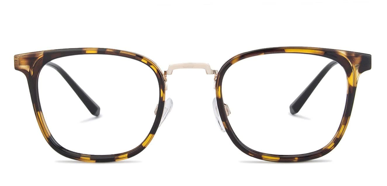 LENSKART BLU | Zero Power Blue Cut Computer Glasses | Anti Glare, Lightweight & Blocks Harmful Rays | Full Rim Square | 100% UV Protected | For Men and Women | Medium | LB E13529