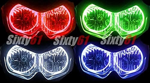 Sixty61 Headlight Halos for Honda CBR 1000RR 2008-2017 2018 CCFL Angel Eyes light ring kit (red)