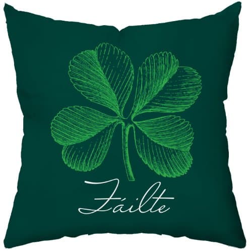 Checkerboard Decorative Throw Pillow, 16 by 16-Inch, Luck of The Irish