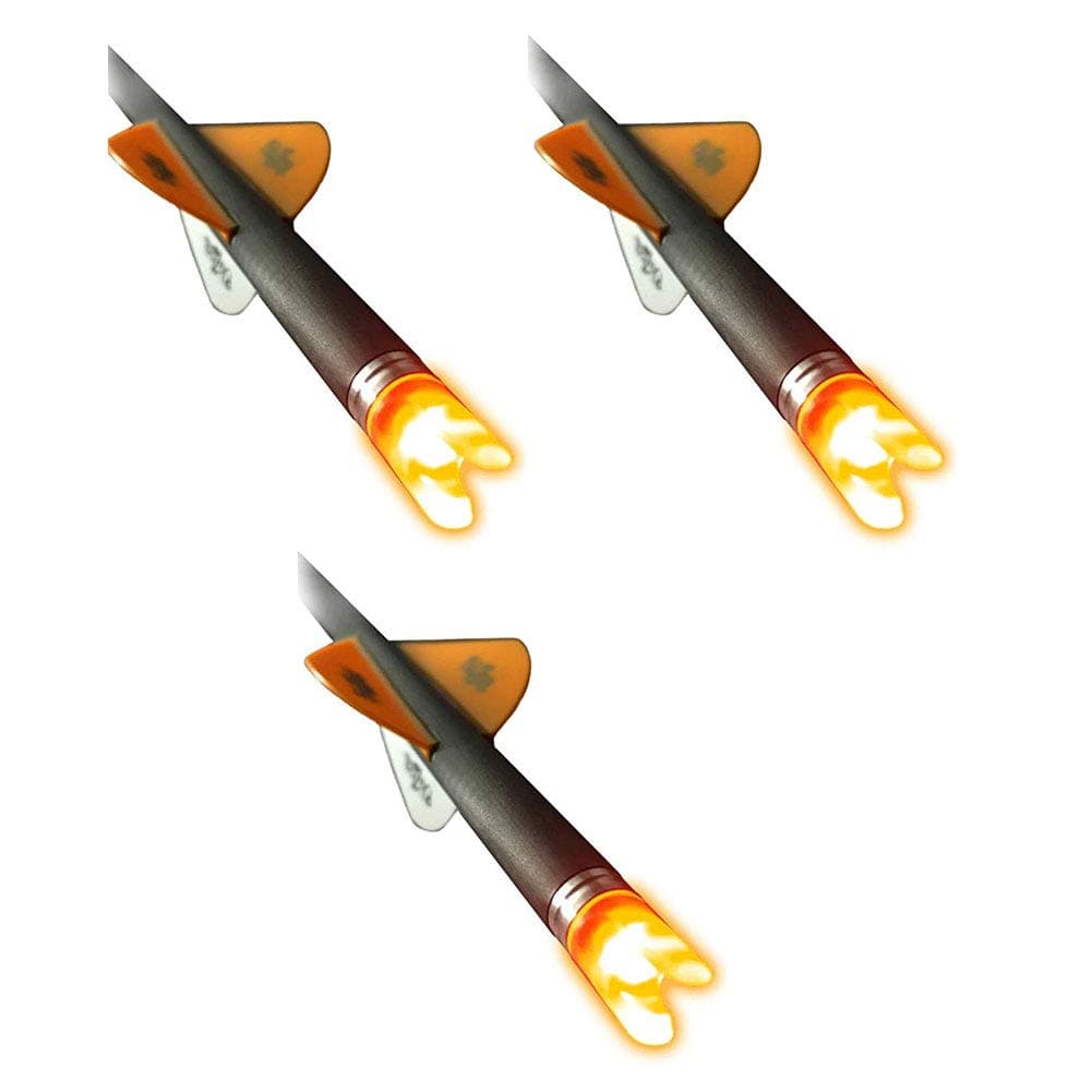 Ravin R135 Lighted Replacement Nocks 3-Pack - LED Illuminated Orange Nocks with Built-in Lithium Battery - for Ravin Crossbow Bolts (Except R500/R470/R18)
