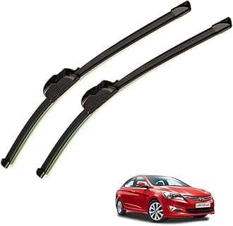 Auto Hub Car Wiper Blade Compatible with Hyundai Verna All Models, Windshield Car Wiper Blades Verna - Set of 2 Pcs (D-22,P-16)