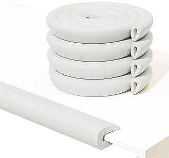 U Shape Edge Protectors for Glass Coffee Table,Foam Baby Proofing Safety Bumper Guard Strip,Corner Protectors for Kids,Extra Thick,Suitable for Furniture Fireplace,6.5 Ft/2m (Gray)