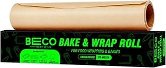 - Beco Eco-Friendly Baking & Wrapping Paper, 11 inch x 20 Meter Roll, Pack of 1, 100% Bamboo Pulp & Chemical Free Parchment & Cooking Paper