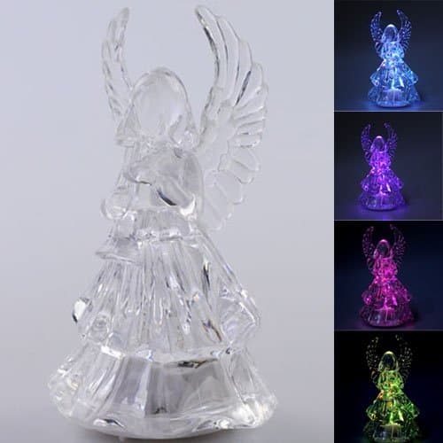 Halloween Christmas Gift Colorful Beautiful Hard Plastic LED Light of Bugling Angel Girl : By Fong1Shop