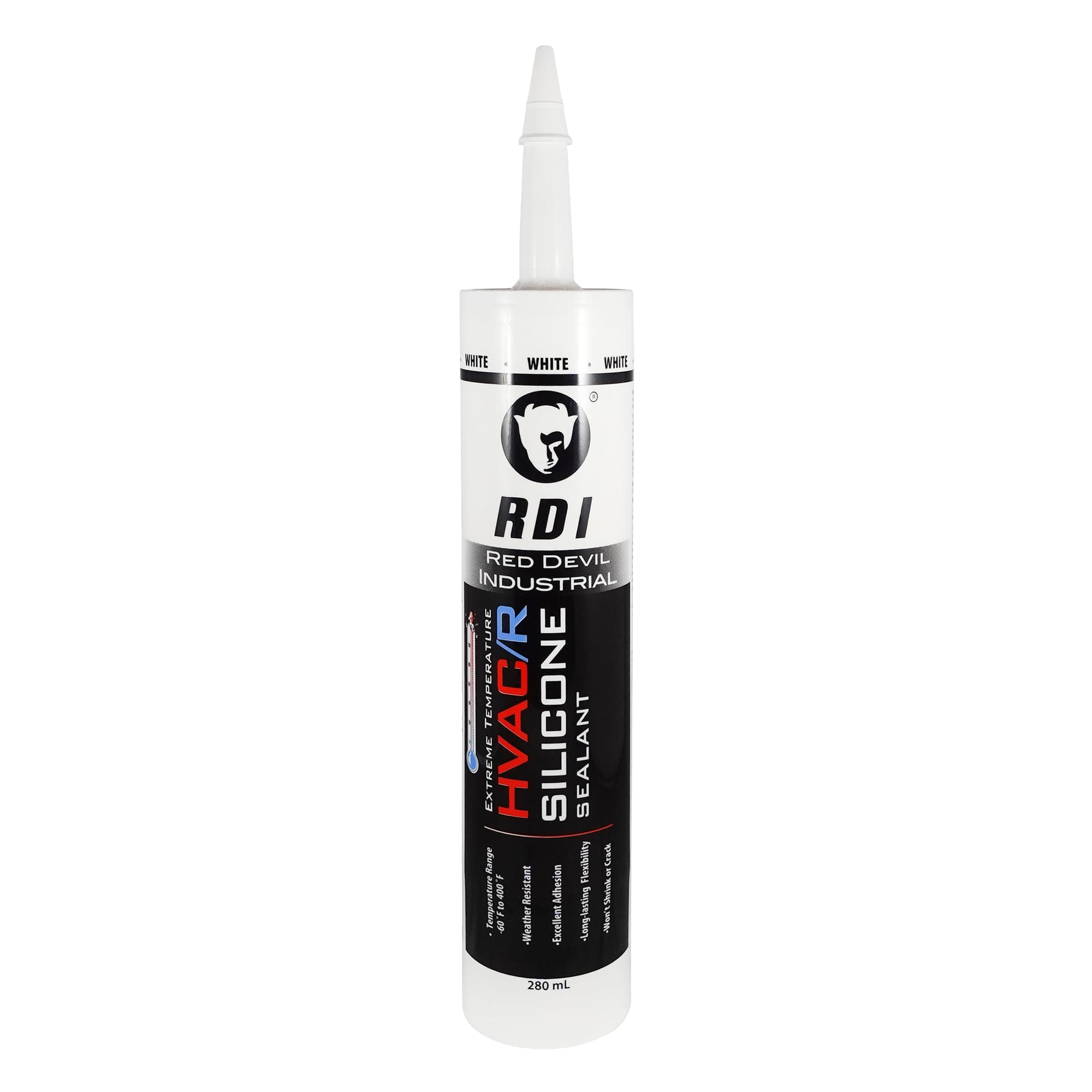 Red Devil 0896 Extreme Temperature HVAC/R Silicone Sealant, 1-Pack, White