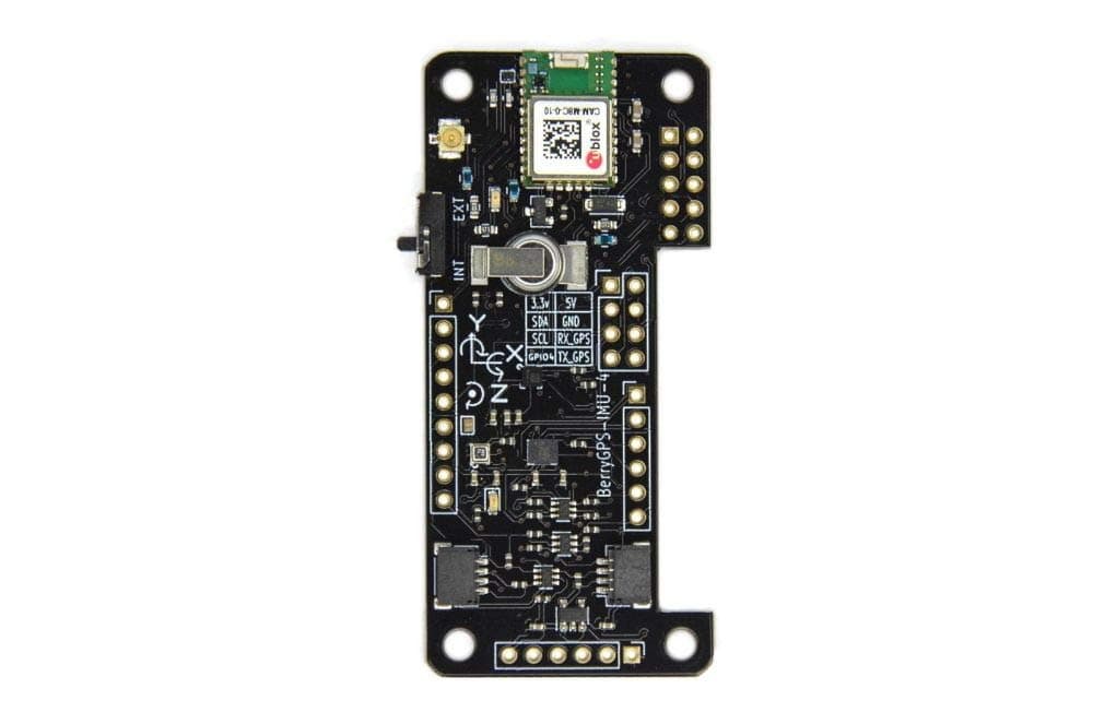 BerryGPS-IMU - GPS and 10DOF for the Raspberry Pi - Accelerometer, Gyroscope, Magnetometer and Barometric/Altitude Sensor