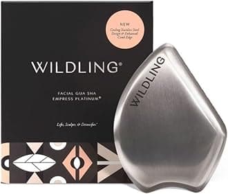 WILDLING Empress Platinum Gua Sha | Facial Gua Sha | Stainless Steel | Maximium Lifting + Sculpting + Contouring + Toning + De-Puffing