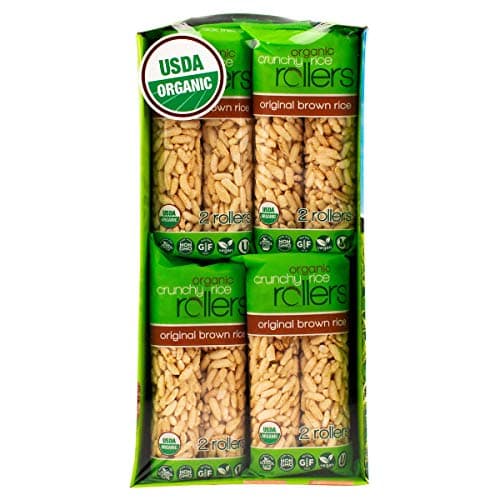 Crunchy Rice Rollers – Organic Brown Rice, 0.9 oz (16 Packs of 2 Rollers) (Premium pack Made in USA)