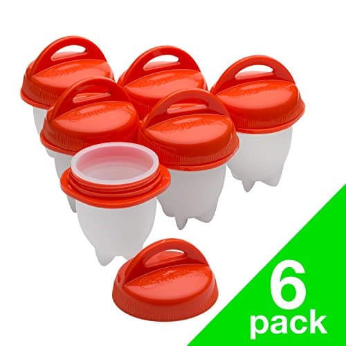 Egg Cooker by Docci! Non Stick Silicone and BPA Free Egg Maker To Enjoy It With The Whole Family and Friends. Egg Poacher, Boiler and Steamer No Shell As Seen on TV in a 6 Pack