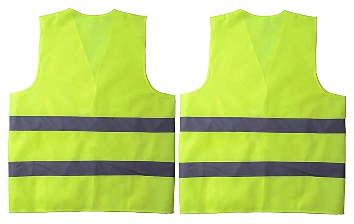 2PCS Safety Vest, Reflective Vests, Working Clothes High Visibility Day and Night Warning Traffic Construction Clothing (green)