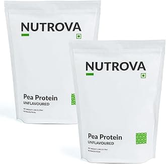 Pea Protein Powder, Vegan Protein Isolate 2 Kgs(Pack Of 2X1000 Gms)|No Added Sugar, Artificial Sweeteners Or Flavours|Vegan & Gluten-Free|80% Protein Content, 8G Protein Every 10G Scoop.