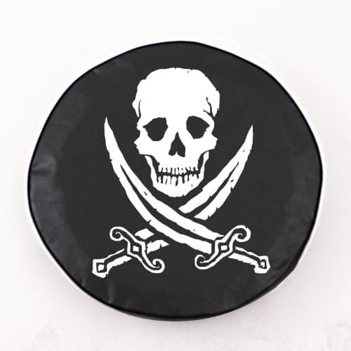 Jolly Roger Rough Black Spare Tire Covers Size: Universal Small - 28.5 x 8 Inch