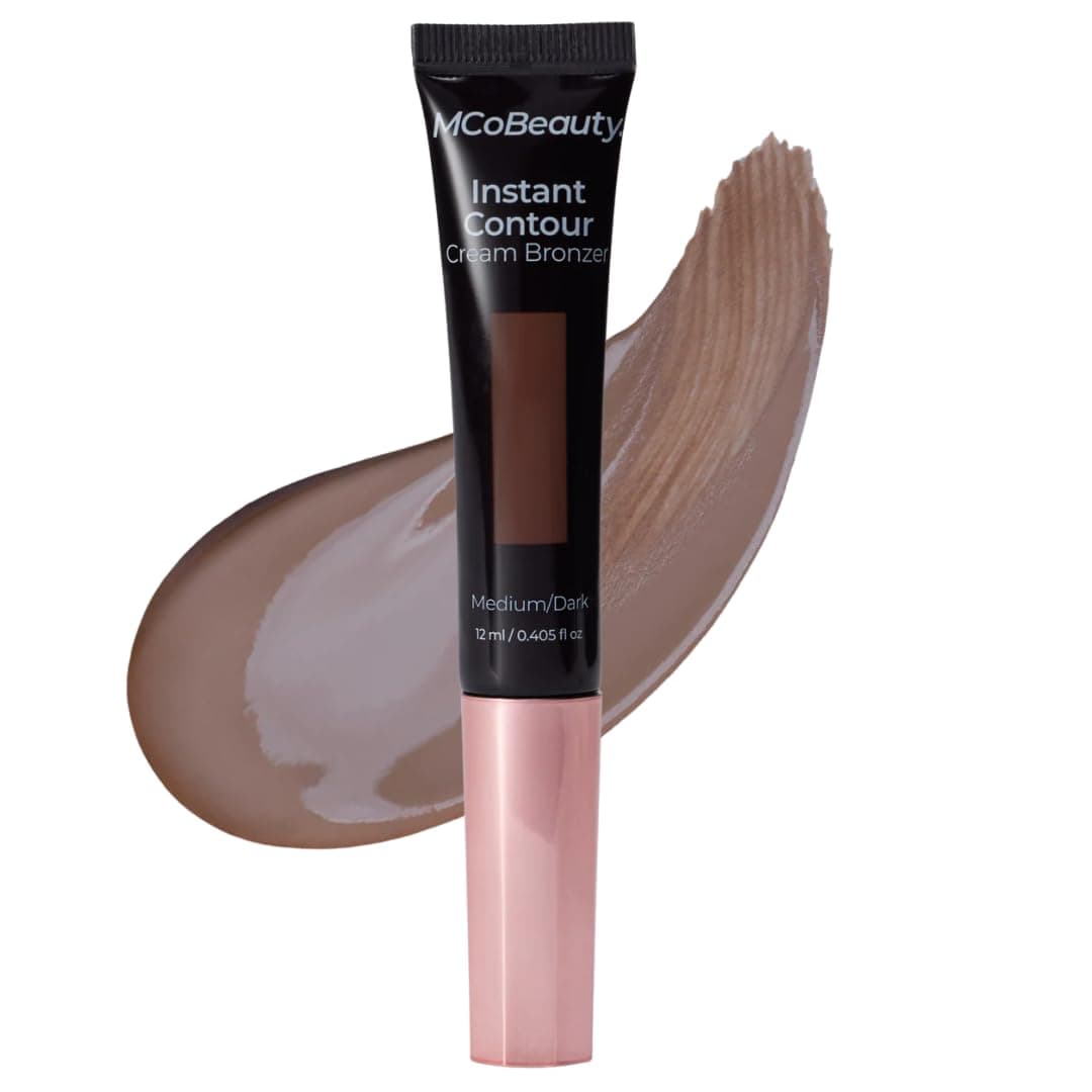 Instant Contour Cream Bronzer - Medium to Dark Shade - Cream Stick with In-Built Cushion Applicator for Cheekbones and Face Contour - Concealers & Neutralizing Makeup