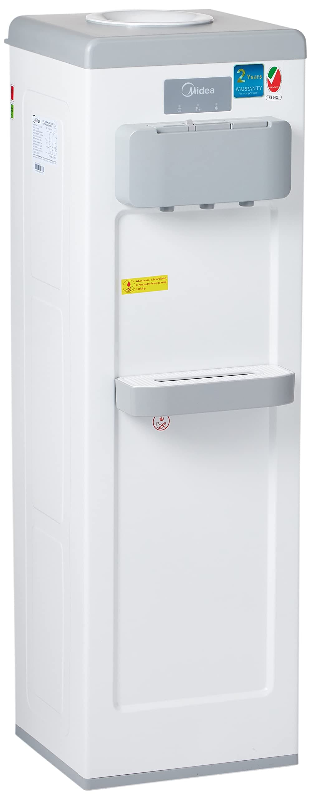 Water Dispenser, Top Loading, 3-taps Equipped with Hot Cold And Ambient Temperature, Floor Standing, Child Safety Lock for Faucet, Best Home, Office & Pantry, White, YL1917S-AE