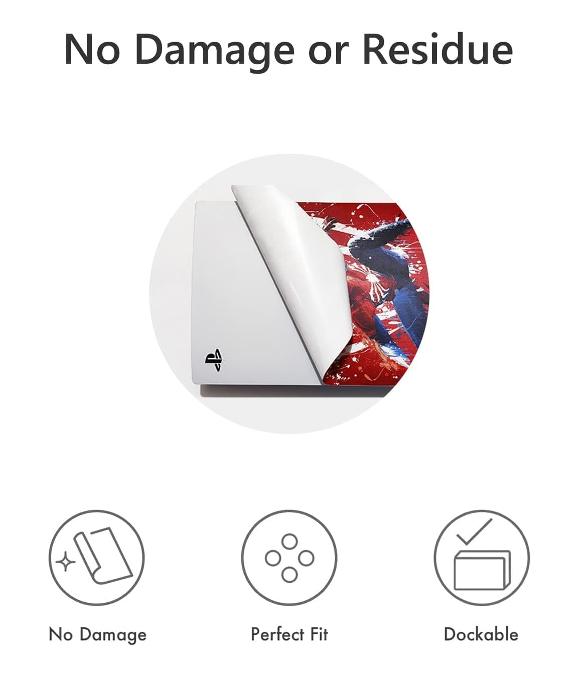 PS5 Skin - Disc Edition Anime Console and Controller Accessories Cover Skins PS5 Controller Skin Gift ps5 Skins for Console Full Set Blue and Orange ps5 Skin