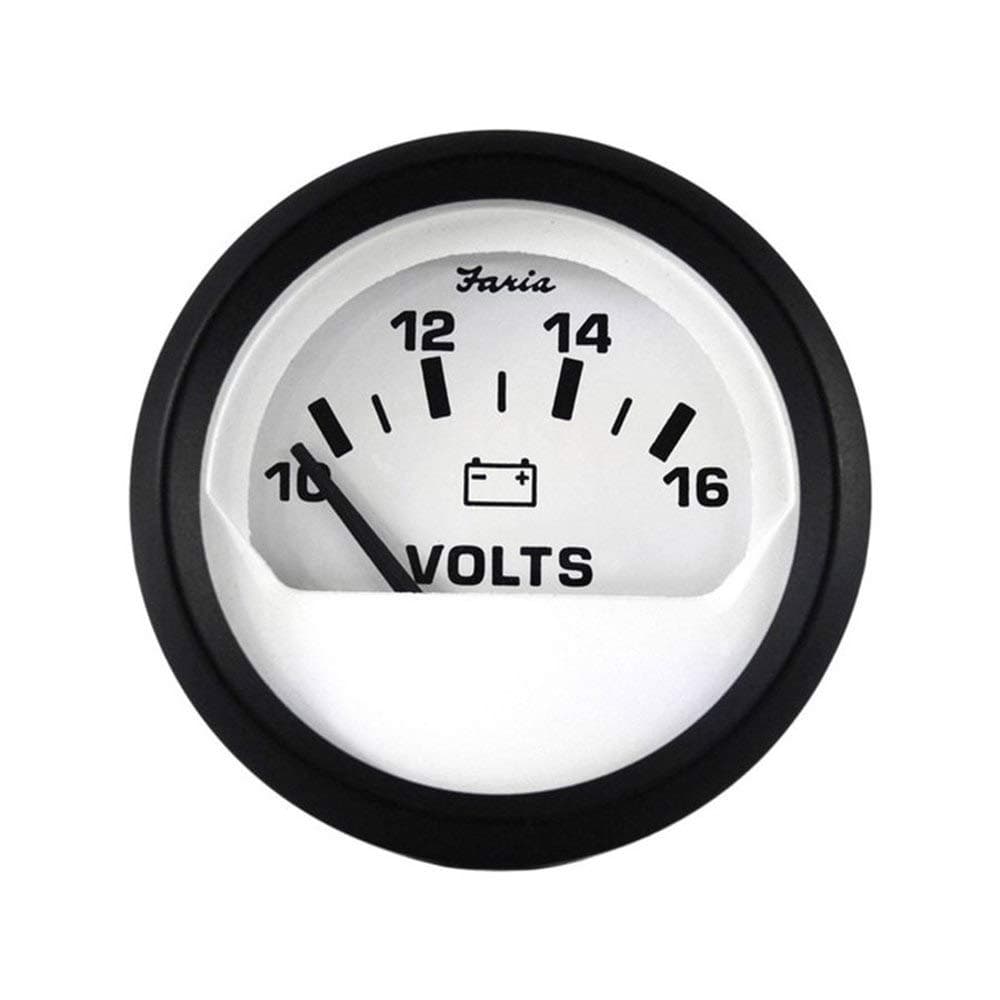BEEDE 12911 Euro Voltmeter (10-16 VDC) - 2, White , Beige