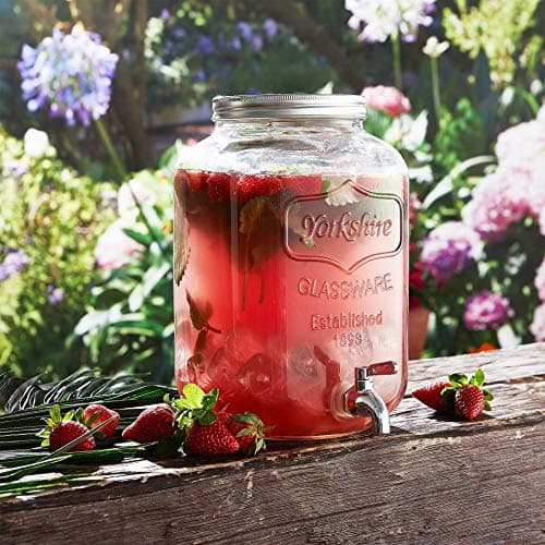 Yorkshire 1-Gallon Beverage Dispenser, Clear, Drink Dispenser