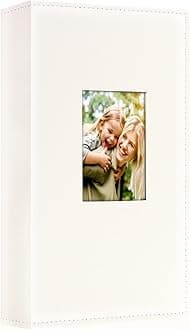 Ywlake Photo Album 4x6 300 Pockets, Leather Photo Albums Holds 300 Horizontal Only Pictures Beige
