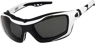 WYND Blocker Motorcycle Riding Glasses Extreme Sports Wrap Sunglasses (White/Smoke)