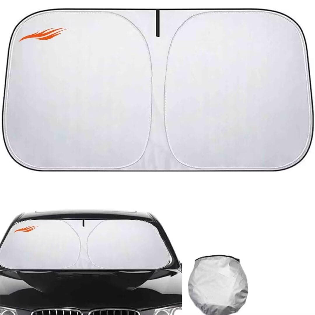 Sun Visor for car windscreen Compatible with Nissan Juke 2010-2024，car Screen Cover car Sunscreen windscreen,Blocks Sunlight, Heat and UV Rays（Silver）