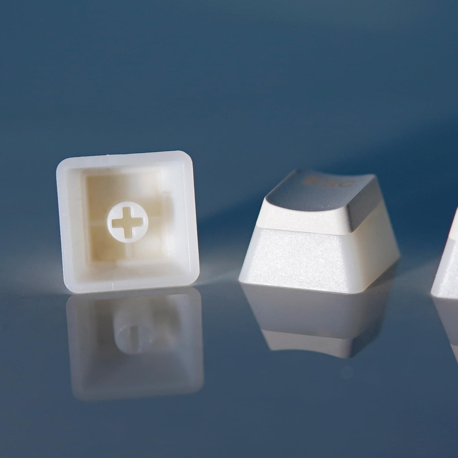 RK ROYAL KLUDGE 113-Key PBT Pudding Keycaps: Shine-Through OEM Profile, ANSI/ISO Layout Double Shot Keycap Set for Mechanical Keyboards (Beige)