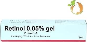 Retinol Gel 0.05 Vitamin A Repairs Fine Lines & Wrinkles, Scar Treatment, Age and Sun Spots, Anti-Aging Formula, 20g