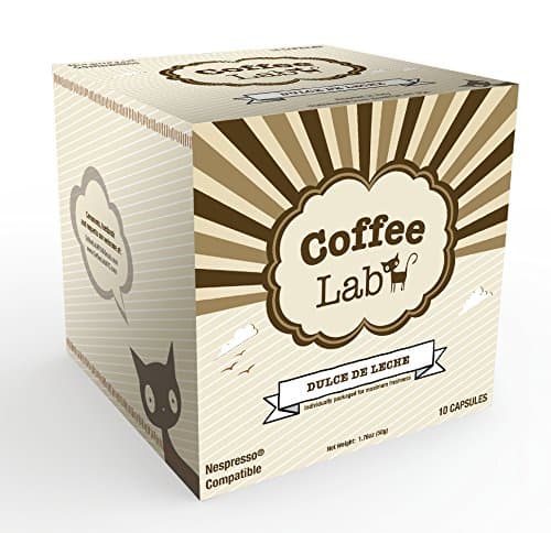 Coffee Lab - Nespresso Compatible - Dulce de Leche 10 Capsules Pods Italian Natural Flavoring Gourmet Espresso