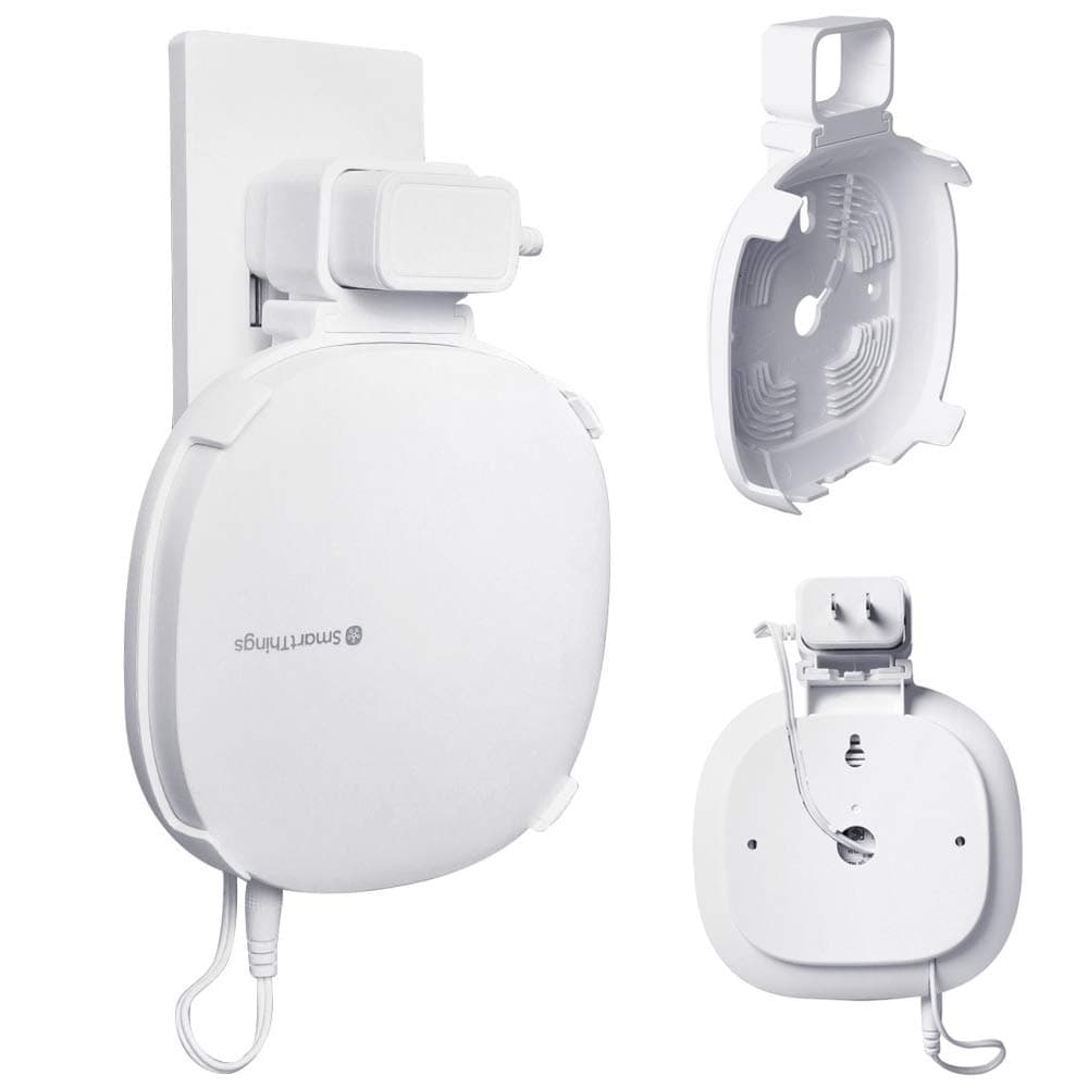 Samsung Smartthings Hub Mount foreaya Outlet Wall Mount Holder Compatible with Samsung Smartthings Hub(3rd Gen Only) Cord Arrangement Space Saving Home Improve