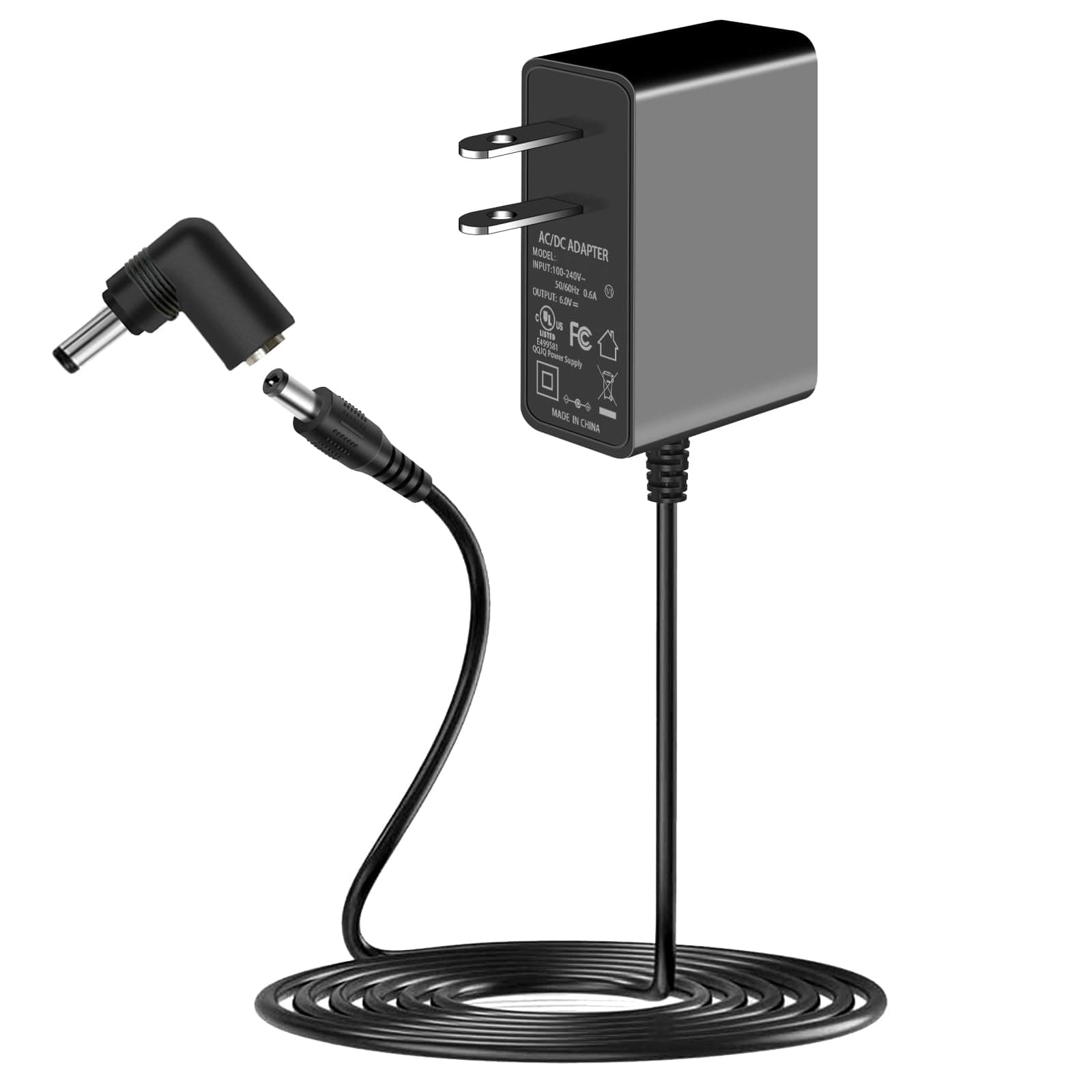 Gonine 6V 1A DC Power Supply for 6 Volt Omron Blood Pressure Monitor 5 7 10 Series Charger and for 6V 100mA 300mA 400mA 500mA 600mA 700mA 800mA 900mA 1000mA AC Adapter.