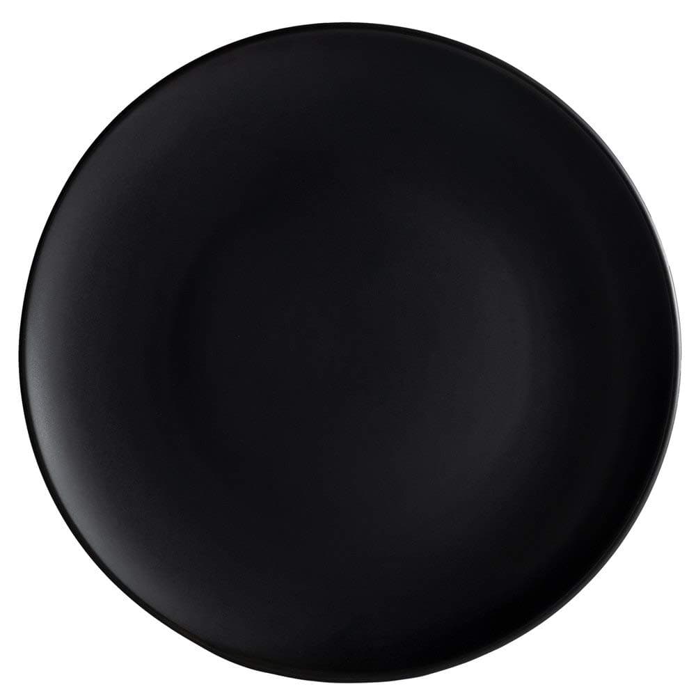 Restaurant Value, Stoneware Coupe Shape Plate 12.25", Matte Black, Case of 12