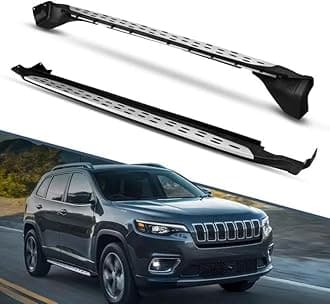 Running Boards Compatible with 2011-2021 Jeep Grand Cherokee, Truck Aluminum Side Steps L+R (Model A)