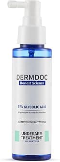 DERMADOC 5% Glycolic Acid Underarm Reduce Pigmentation Spray | Exfoliating & Brightening I MultiPurpose Spray for Hyperpigmentation, Dark Spots, Dark Neck, Dark Underarms & Strawberry Legs (100ml)