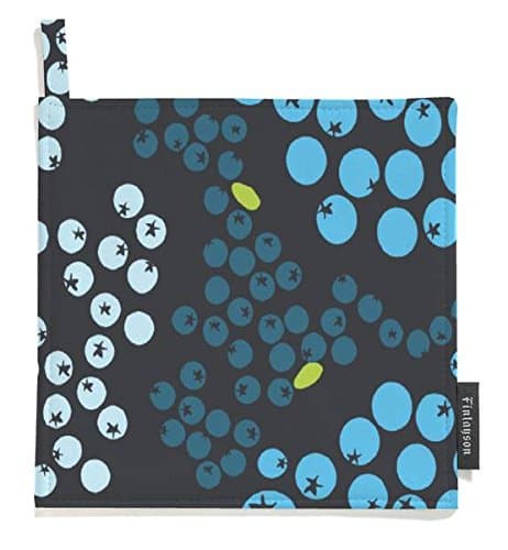Finlayson Martha Pot Holder 22 x 22 cm (2 Pieces), Cotton, Turquoise, 22 x 22 x 10 cm