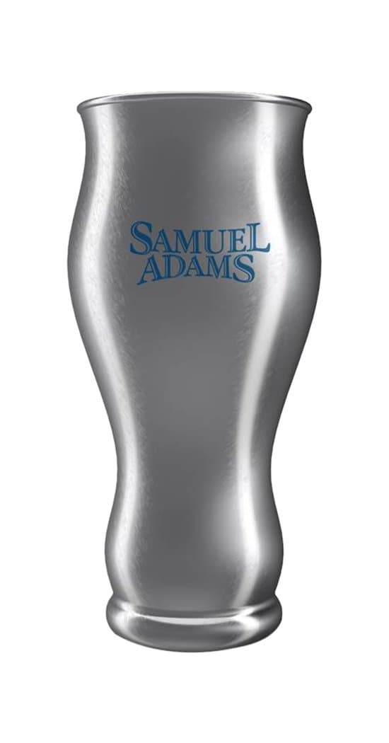 Samuel Adams16 oz. Stainless Steel Pint Glass - A Classic Choice for Beer Lovers, Father's Day Gift, Gifts for Him, Bar Essential Beer Cup
