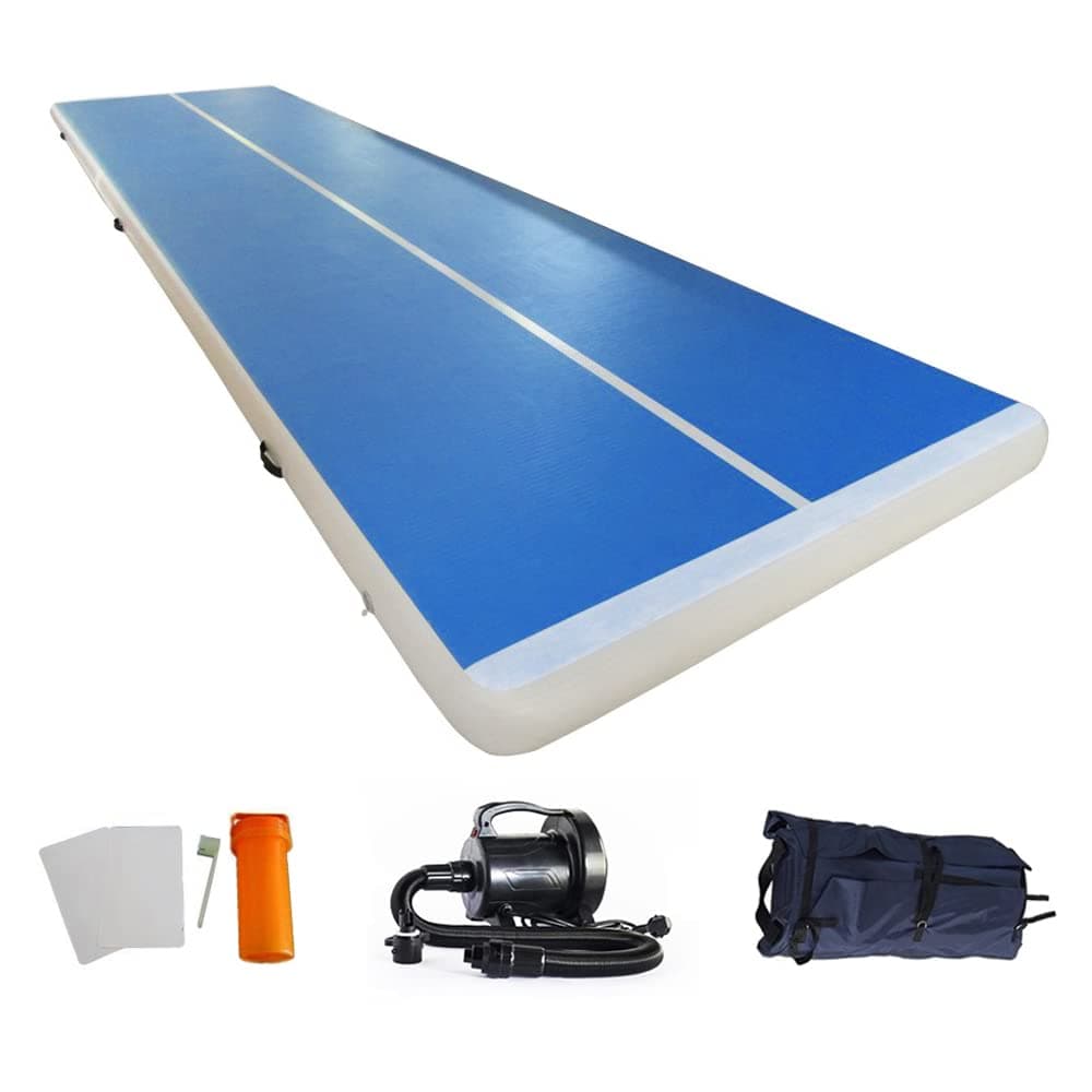 8 Inch Thick 27ft /30ft/40ft/50ft Inflatable Air Mat Tumble Track Gymnastic Air Floor Mat with Electric Pump For Home Edition