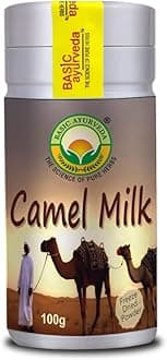 Basic Ayurveda Camel Milk Powder – 100g, Pure and Natural Camel Milk Powder, Rich in Nutrients, Supports Immunity and Skin Health, Ayurvedic Supplement for Daily Wellness