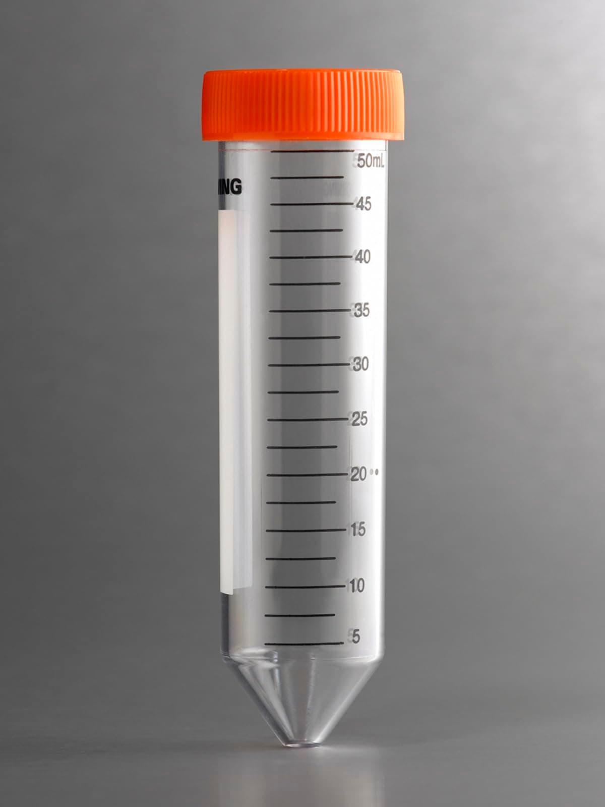 430828 Polypropylene Conical Bottom Centrifuge Tube with CentriStar Cap, Clear, Sterile, 50ml Capacity, Rack Packed (Case of 500)