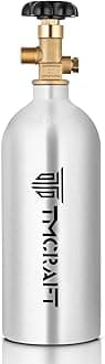 TMCRAFT 2.5lb CO2 Tank, High Strength Aluminum Alloy Cylinder with CGA-320 Valve, DOT Approved Cylinder for Kegerator kit and Draft Beer Dispensing
