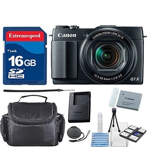 Canon PowerShot G1 X Mark II Digital Camera + 16GB High Speed Memory Card + Case + Cleaning Kit - International Version