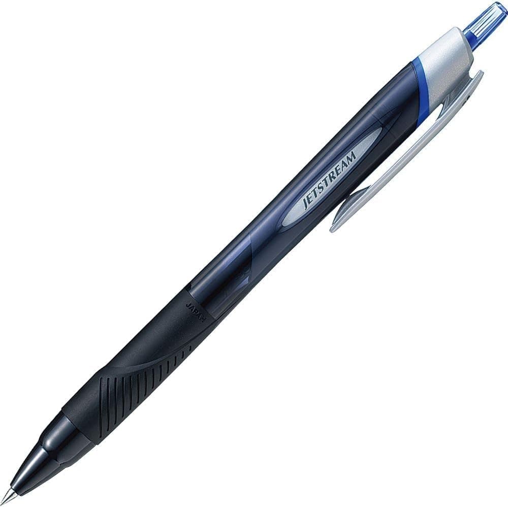 三菱鉛筆 uni Jetstream Standard Ballpoint Pen - 0.38 mm - Blue Ink - Black Body