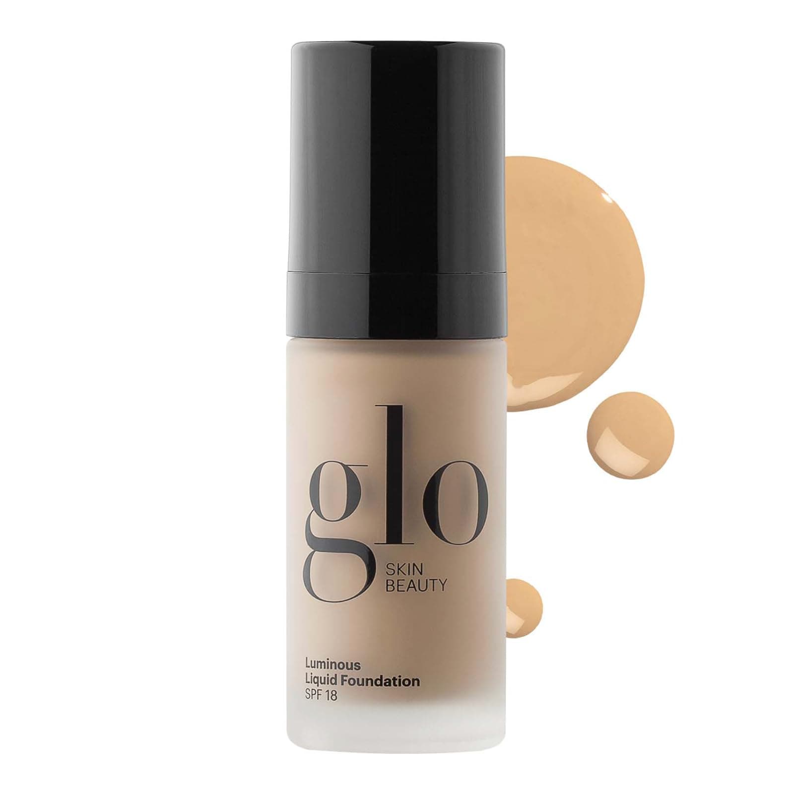 Luminous Liquid Mineral Foundation Makeup with SPF 18 (Tahini) - Improves Uneven Skin Tone, Smooths & Corrects Imperfections, Sheer to Medium Coverage, Dewy Finish