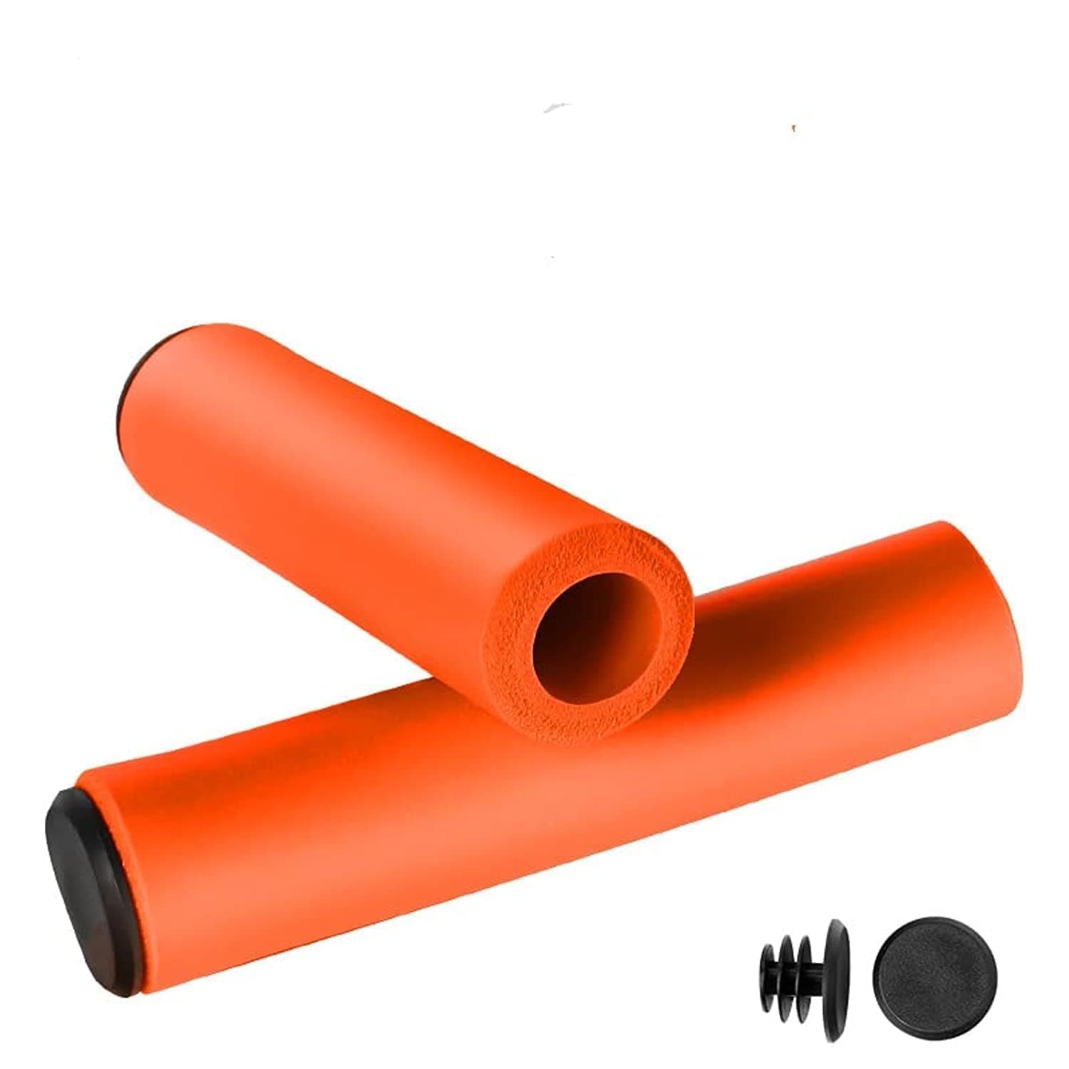 Silicone Bicycle Handlebar Grips, Comfortable MTB Non-slip Sponge Handle Grips
