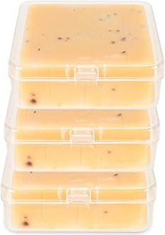 Travel Soap Container Square, Soap Box Holder Portable Storage Rack for Camping Shower Gym Outdoor Hiking Bathroom Square Soap Dish Elimeta (3, Clear)