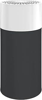 BLUEAIR Bedroom Air Purifier, Small Room Air Cleaner Dust Pet Dander Smoke Mold Pollen Allergen, Odor Removal, for Home Office Nursery, 2 Washable Pre Filters, HEPASilent, Blue 411 (Non-Auto)