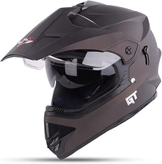 Steelbird Off Road GT ISI Certified Motocross Helmet for Men with Inner Sun Shield