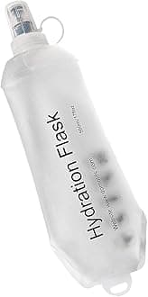 500ml Soft Flask, TPU Collapsible Soft Water Bottle for Hydration Pack, Running Vest, Folding Water Bottle for Hiking Cycling Climbing-1Pcs, White