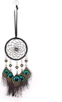 Car Dream Catcher, Handmade Dream Catchers Peacock Feather Dreamcatcher for Wall Hanging Home Decorations Car Charms
