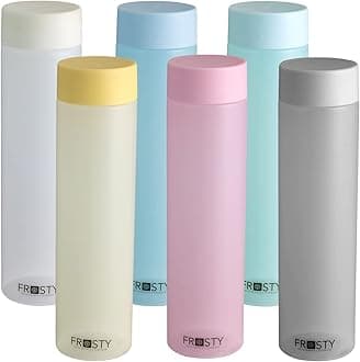 - Frosty Plastic Food Grade Fridge Round Water Bottle Gift Set(6 pieces, 1L,Assorted) | 950 milliliter