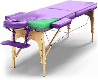 Luxton Home Premium Foam Massage Table Portable Foldable Massage Bed Adjustable Height, 72 inches Long, 27 Inches Wide, Home Salon Spa Bed with Carrying Case, Easy Set Up