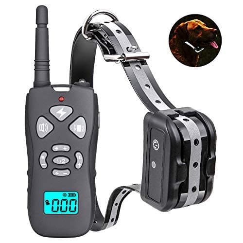 CANAVIS Dog Shock Collar with 1800Ft Remote, Waterproof Dog Training Collar, Rechargeable Electronic Collar with Vibration Tone Shock Modes, Adjustable Collar Strap for Small Medium Large Dog